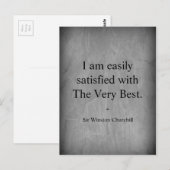 Carte Postale Citation de Winston Churchill ; Le meilleur de tou (Devant / Derrière)