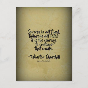 Carte Postale Citation de Winston Churchill ; Succès