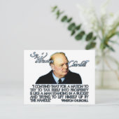 Carte Postale Citation de Winston Churchill sur la fiscalité (Debout devant)