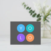 Carte Postale Citation De YOLO Vous Dit Que Vous Ne Vivez Qu'Une (Debout devant)