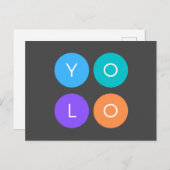 Carte Postale Citation De YOLO Vous Dit Que Vous Ne Vivez Qu'Une (Devant / Derrière)