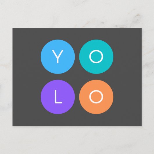 Carte Postale Citation De YOLO Vous Dit Que Vous Ne Vivez Qu'Une (Devant)