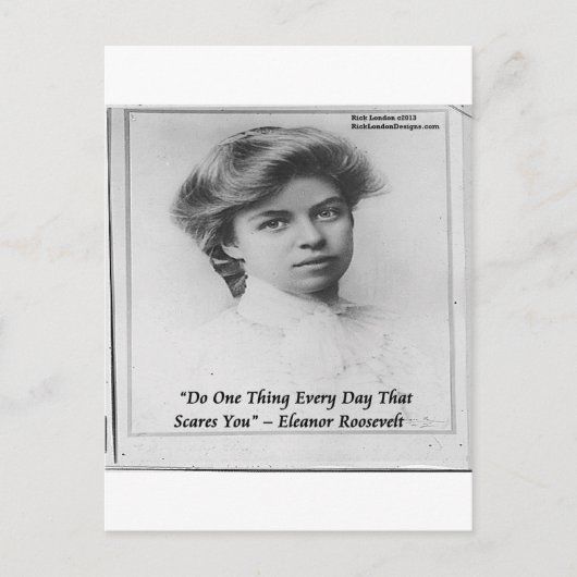 Carte Postale Citation d'Eleanor Roosevelt "Faire quelque chose (Devant)