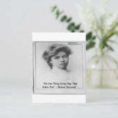 Carte Postale Citation d'Eleanor Roosevelt "Faites quelque chose (Debout devant)