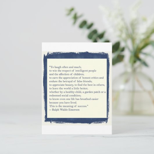 Carte Postale Citation d'Emerson (Debout devant)