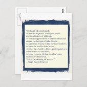 Carte Postale Citation d'Emerson (Devant / Derrière)