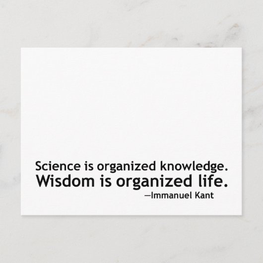 Carte Postale Citation d'Emmanuel Kant (Devant)