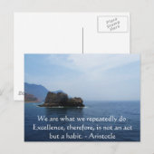 Carte Postale Citation d'excellence Aristote (Devant / Derrière)