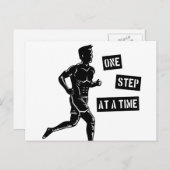 Carte Postale Citation d'exécution motivationnelle Noire (Devant / Derrière)