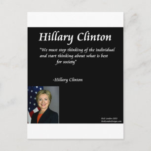 Carte Postale Citation d'Hillary Clinton sur les "individus"