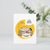 Carte Postale Citation d'humour de chat drôle Introverti  (Debout devant)