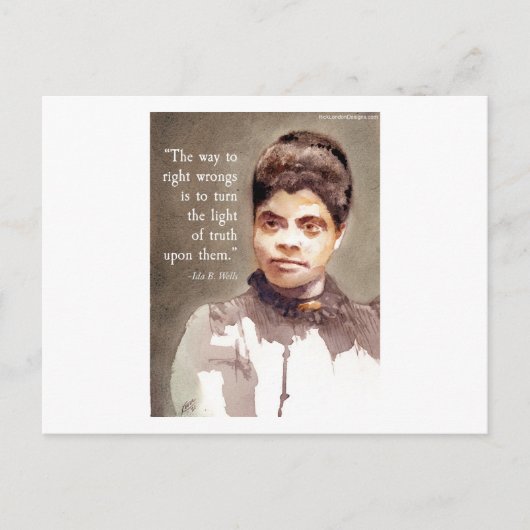 Carte Postale Citation d'Ida B Wells et de "Vérité" (Devant)