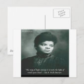 Carte Postale Citation d'Ida B Wells & Vérité (Devant / Derrière)