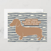 Carte Postale Citation d'illustration de Dachshund Doxie Teckel  (Devant / Derrière)