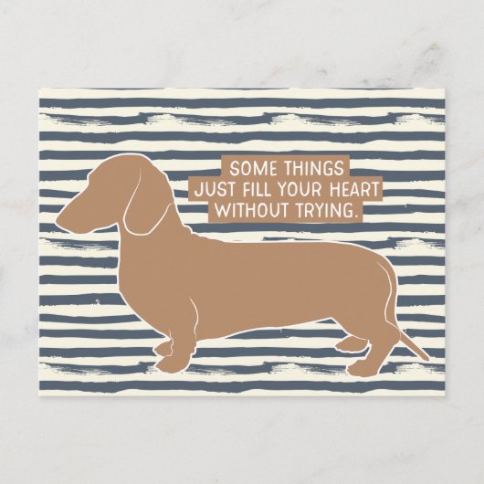 Carte Postale Citation d'illustration de Dachshund Doxie Teckel  (Devant)