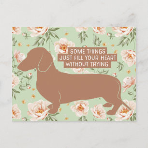 Carte Postale Citation d'illustration de Dachshund Doxie Teckel 