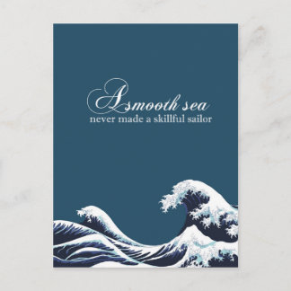 Carte Postale Citation d'inspiration Art Imprimer Décor "Une mer