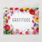 Carte Postale Citation d'inspiration de gratitude Fleur florale (Devant)