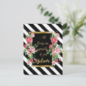 Carte Postale Citation d'inspiration dorée moderne (Debout devant)