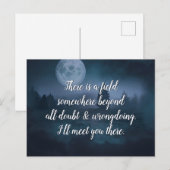 Carte Postale Citation d'inspiration Je vais vous y rencontrer (Devant / Derrière)