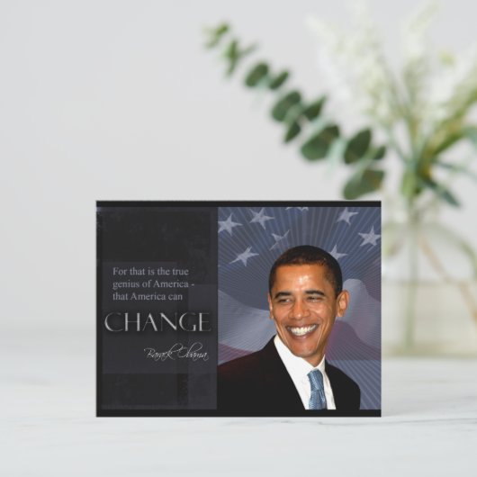 Carte Postale Citation d'Obama (Debout devant)