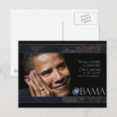 Carte Postale Citation d'Obama (Devant / Derrière)