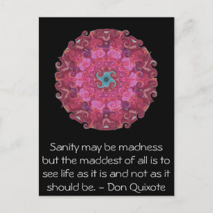 Carte Postale Citation Don Quichotte d'inspiration