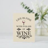 Carte Postale Citation drinker vin drôle (Debout devant)