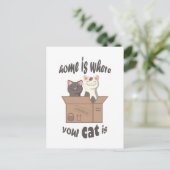 Carte Postale Citation drôle Accueil est où est votre chat (Debout devant)