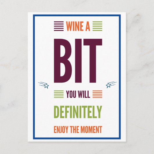 Carte Postale Citation drôle de dicton Motivation Anniversaire (Devant)