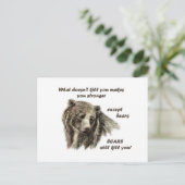 Carte Postale Citation drôle De Motivational Les ours vous tuent (Debout devant)