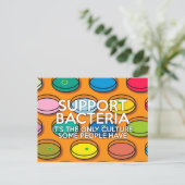 Carte Postale Citation drôle de science sur les BACTÉRIES DE SUP (Debout devant)
