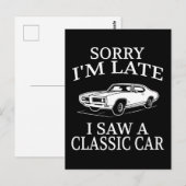 Carte Postale Citation drôle de voiture classique (Devant / Derrière)