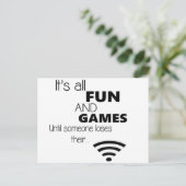 Carte Postale Citation drôle d'ordinateur/Internet (Debout devant)