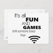 Carte Postale Citation drôle d'ordinateur/Internet (Devant / Derrière)