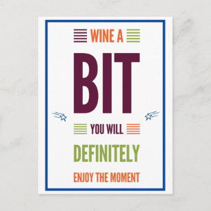 Carte Postale Citation drôle et amusante pour un anniversaire mo