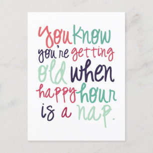 Carte Postale Citation drôle et mignonne disant que l'humour vie