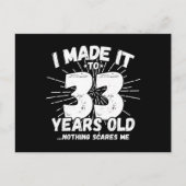 Carte Postale Citation drôle pour 33e anniversaire Sarcasme pour (Devant)