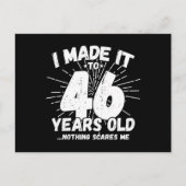 Carte Postale Citation drôle pour 46e anniversaire Citation sarc (Devant)