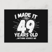 Carte Postale Citation drôle pour 49e anniversaire Sarcasme 49 a (Devant)