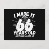 Carte Postale Citation drôle pour 66e anniversaire Sarcasme 66 a (Devant)