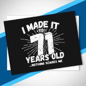 Carte Postale Citation drôle pour 71e anniversaire Sarcasme 71 a