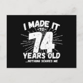 Carte Postale Citation drôle pour 74e anniversaire Sarcasme 74 a (Devant)