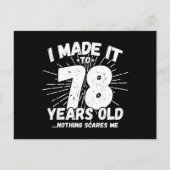 Carte Postale Citation drôle pour 78e anniversaire Sarcasme 78 a (Devant)