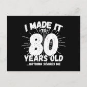 Carte Postale Citation drôle pour 80e anniversaire Sarcasme 80 a (Devant)