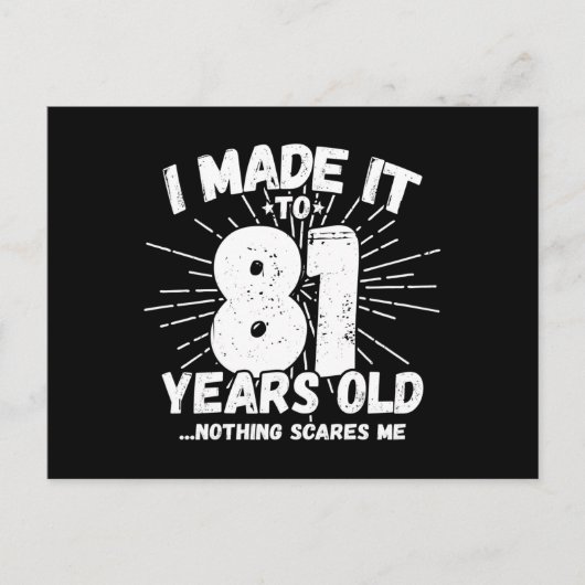 Carte Postale Citation drôle pour 81e anniversaire Sarcasme 81 a (Devant)
