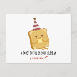 Carte Postale Citation drôle : Un toast pour vous le jour de vot