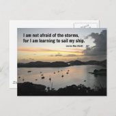 Carte Postale Citation du courage et de la force (Devant / Derrière)