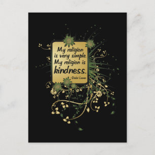 Carte Postale Citation du Dalaï Lama sur la religion