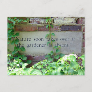 Carte Postale Citation du jardinier et de la nature